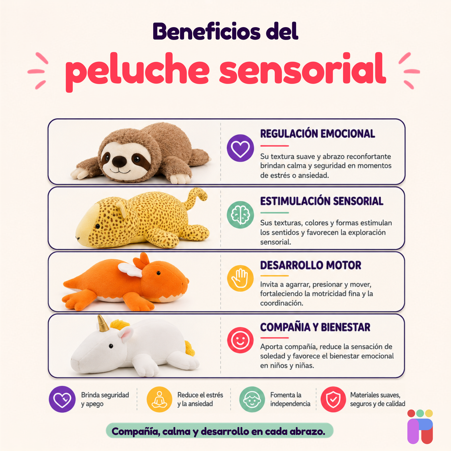 Peluches de peso sensorial